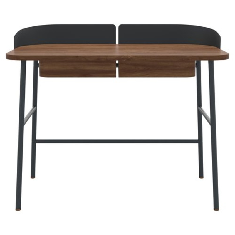 Slate Grey Metal Victor Desk in Natural Walnut by Harto for sale at Pamono