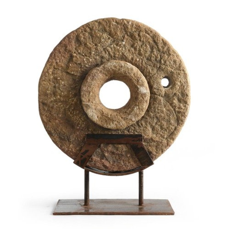 Stone Wheel on Iron Stand, 1890s for sale at Pamono