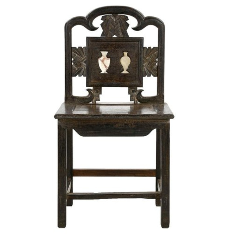 Vintage Asian Sculptural Chair for sale at Pamono