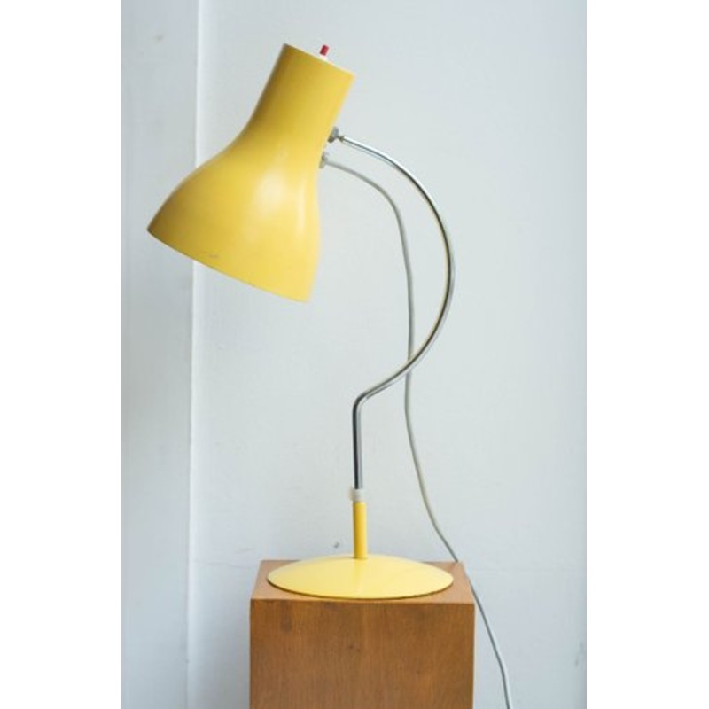 Vintage Yellow Table Lamp by Josef Hurka for Napako for sale at Pamono
