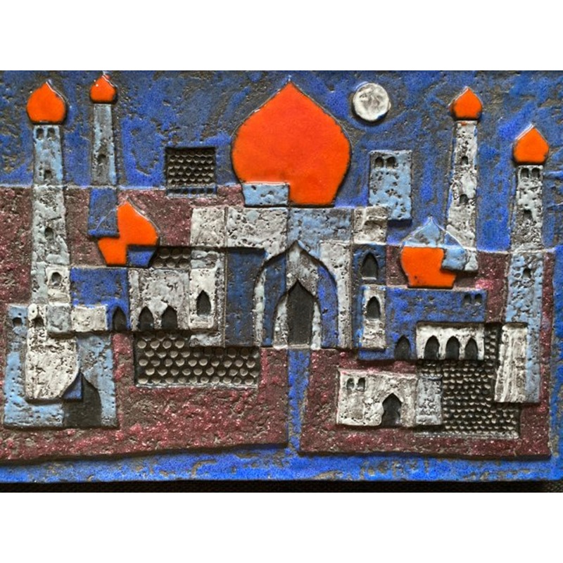 Wall Tile by Dietmar Liedke for Majolika Karlsruhe for sale at Pamono