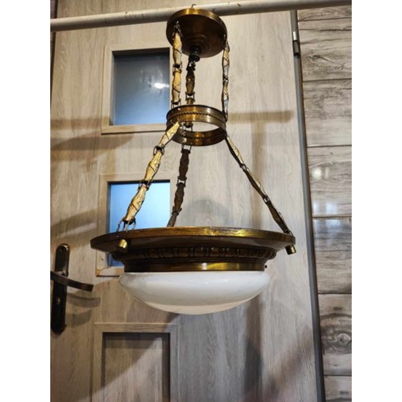 Art Deco Brass Chandelier, 1920s for sale at Pamono