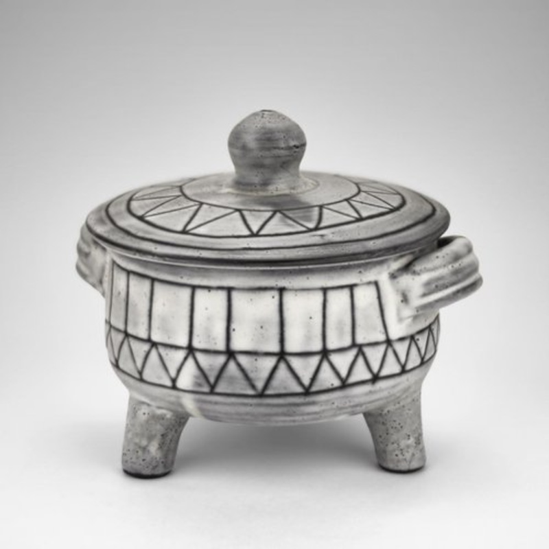 Ceramic Tripod Box by Jacques Pouchain for Atelier Dieulefit, 1960s for sale at Pamono