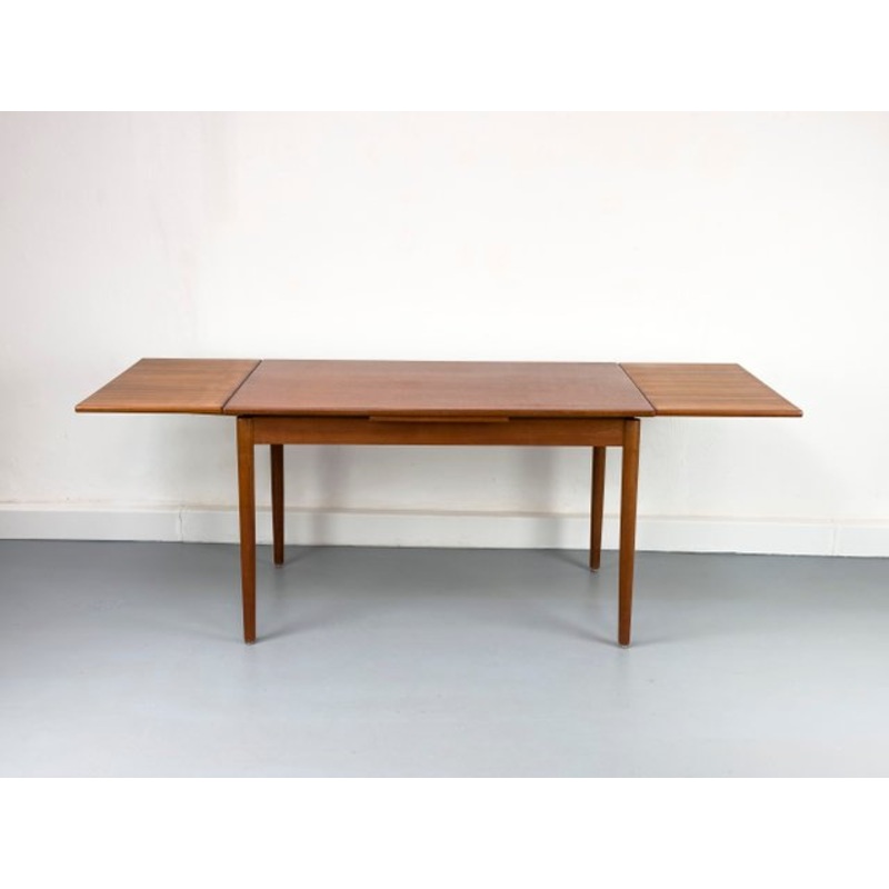 Danish Extendable Teak Dining Table, 1960s for sale at Pamono