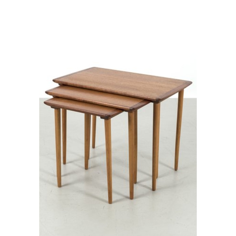 Danish Nesting Tables, Set of 3 for sale at Pamono