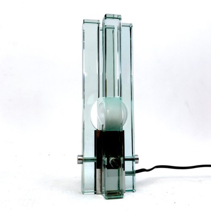 Glass Table Lamp from Gallotti & Radice, 1970s for sale at Pamono