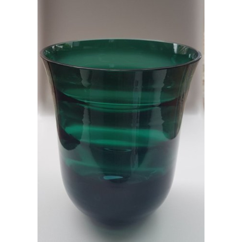 Green Vase with Wave Optics by Erich Jachmann for WMF, 1960s for sale at Pamono