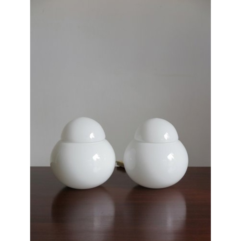 Italian Glass Table Lamps by Sergio Asti for Candle, 1960s, Set of 2 for sale at Pamono