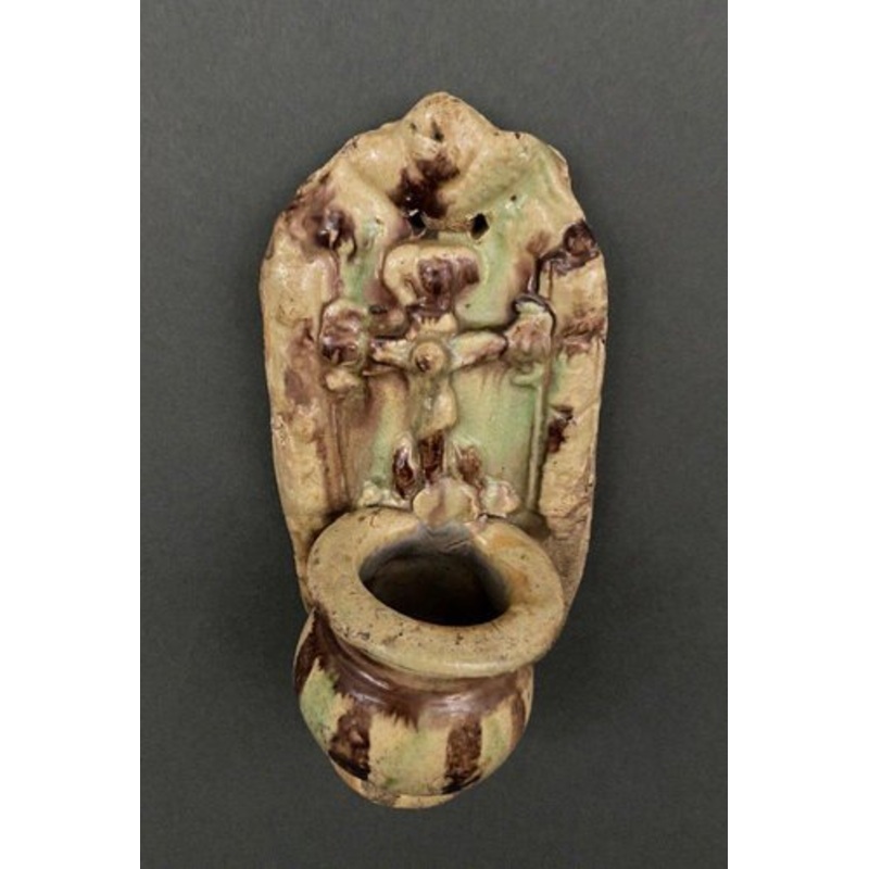 Ligron 19th Century Glazed Earthenware Stoup for sale at Pamono