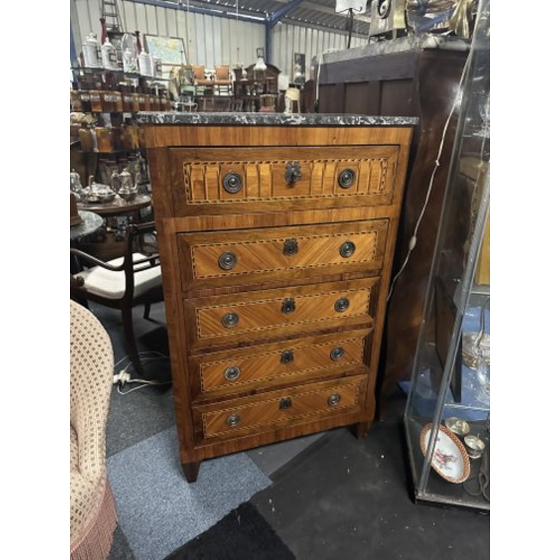 Louis XVI Brown Wooden Chiffonier for sale at Pamono