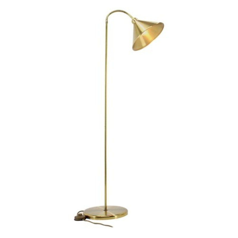 Mid-Century German Adjustable Brass Floor Lamp, 1980s for sale at Pamono