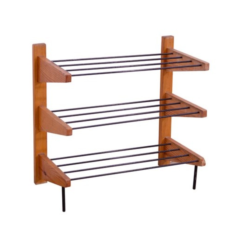 Mid-Century Shoe Rack, Former Czechoslovakiaoslovakia, 1960s for sale at Pamono