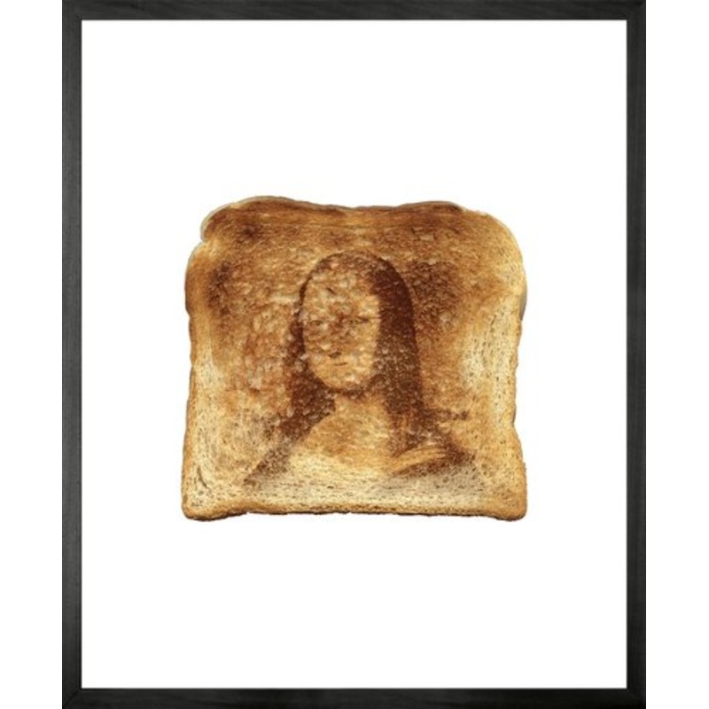 Mona Lisa Toast, Framed Medium Printed Canvas from Mineheart for sale at Pamono