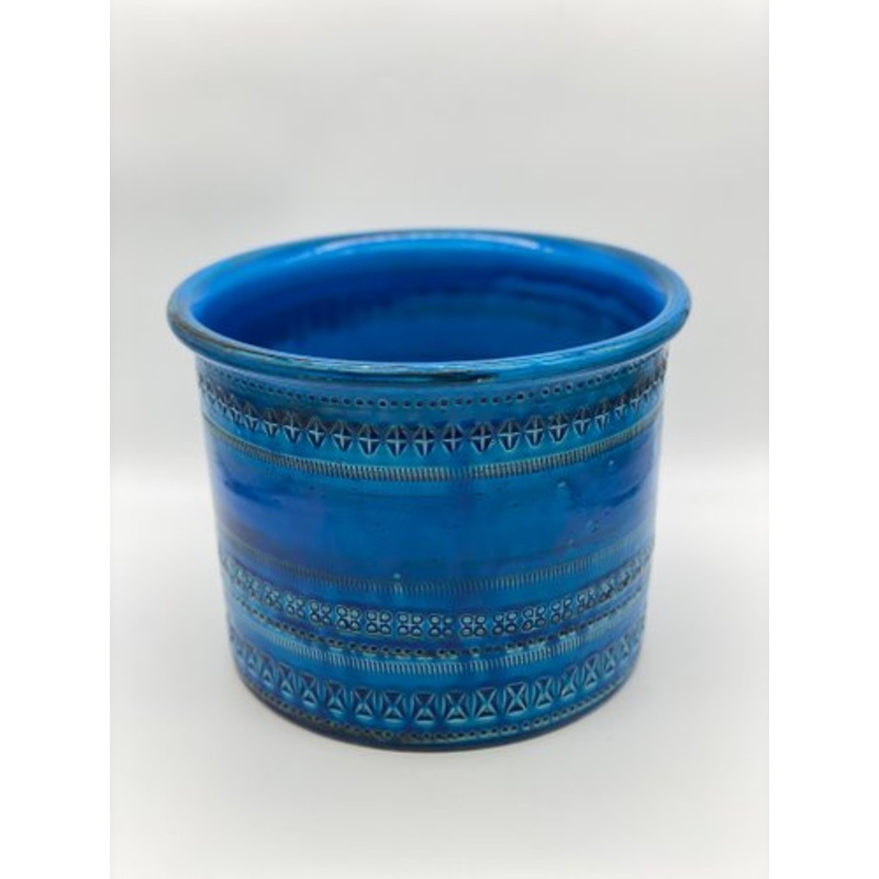 Rimini Blu Vase by Aldo Londi and Flavia Montelupo for Bitossi, Italy, 1970s for sale at Pamono