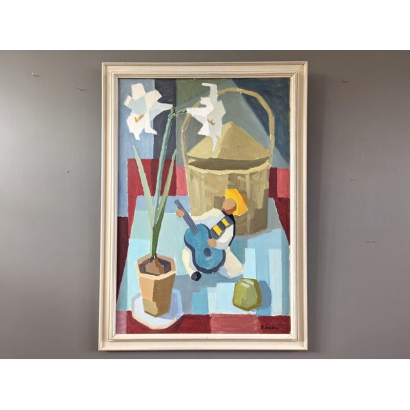 Serenade Still Life, Oil Painting, Framed for sale at Pamono