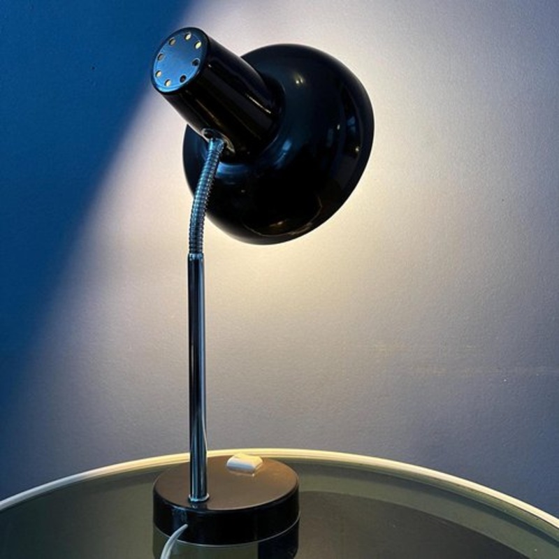 Vintage Brown Metal Table Lamp for sale at Pamono