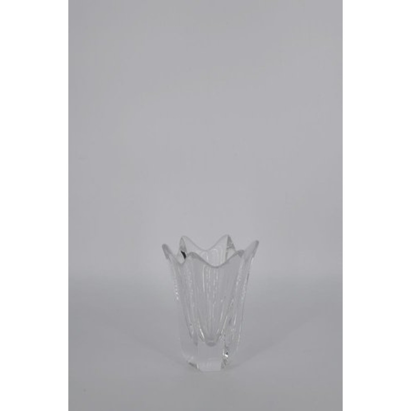 Vintage Scandinavian Crystal Tulip Vase by Jan Johansson for Orrefors, 1970s for sale at Pamono