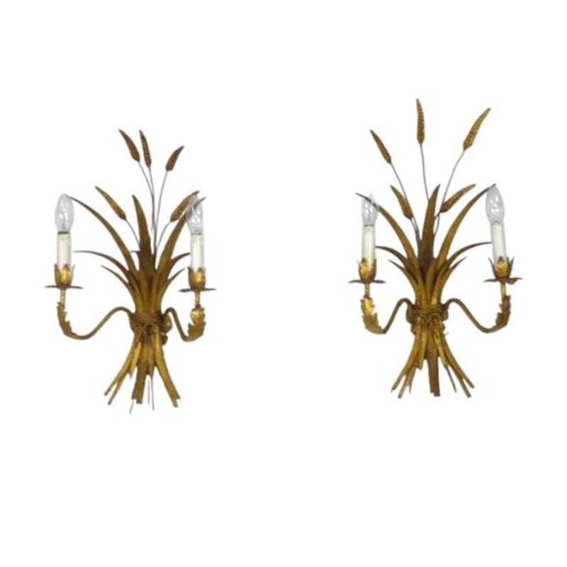 Wall Lights Model Gold Plated attributed to Hans Kgl, 1970s, Set of 2 for sale at Pamono