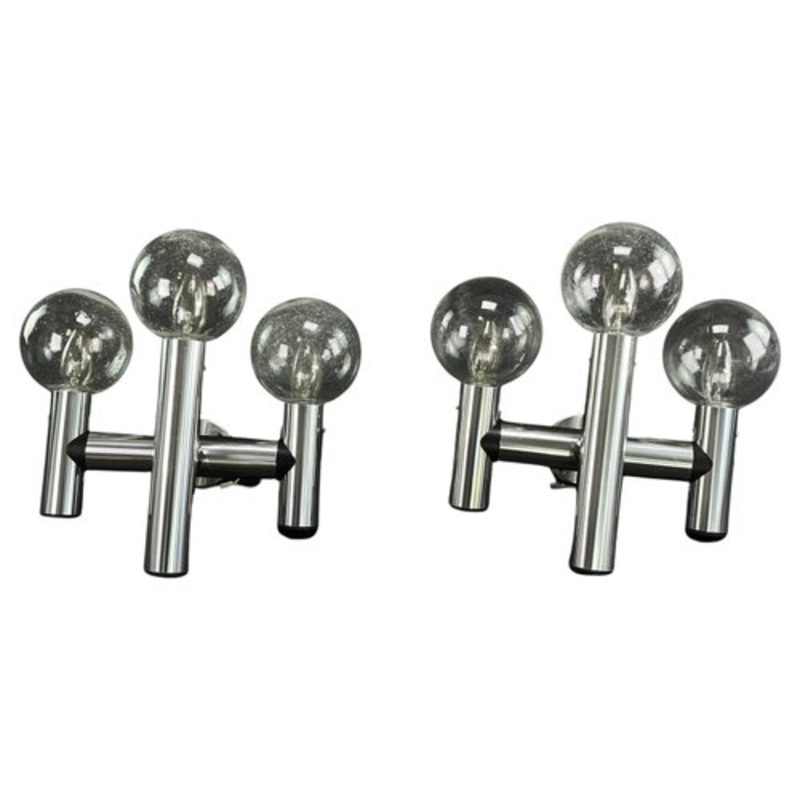 Aluminium Wall Lamps by JT Kalmar, 1970s, Set of 2 for sale at Pamono