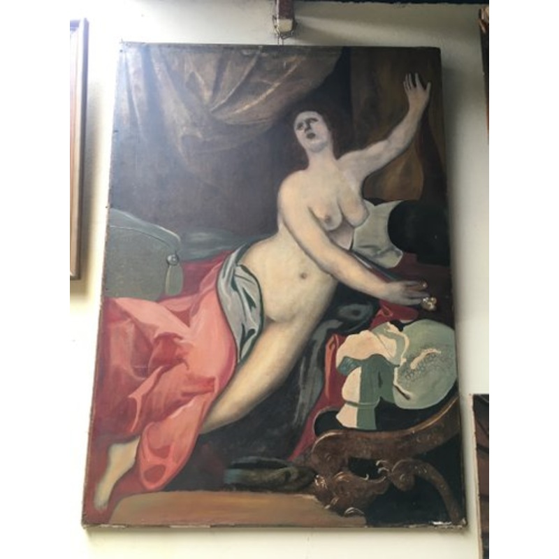 Antique Oil Painting on Canvas, 1890s for sale at Pamono