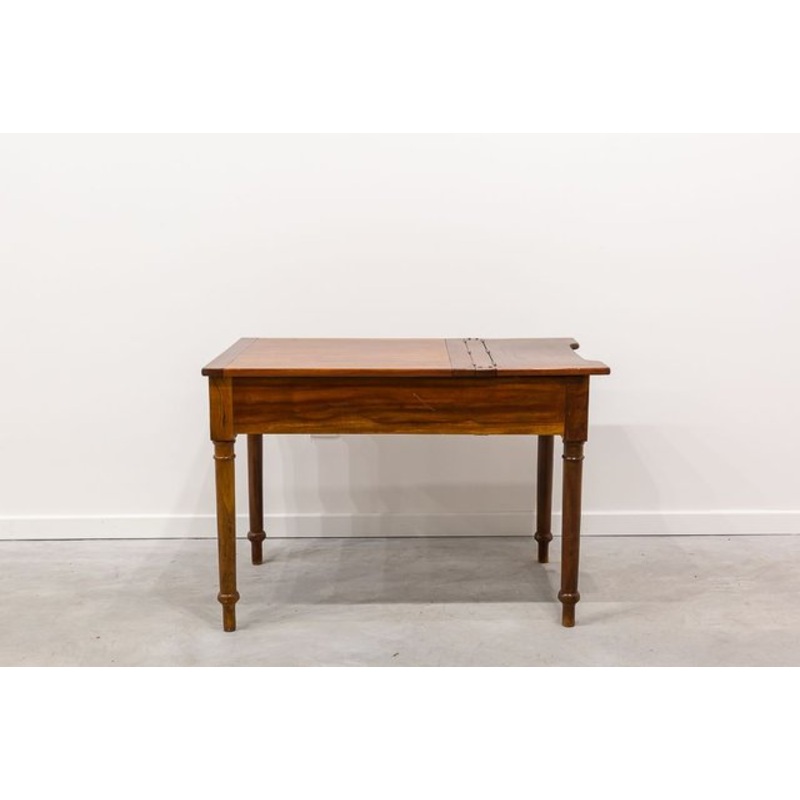 Antique Rustic Worktable with Drawer and Zinc Interior for sale at Pamono