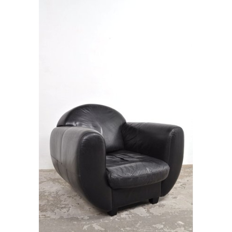Armchair in Leather, 1980s for sale at Pamono