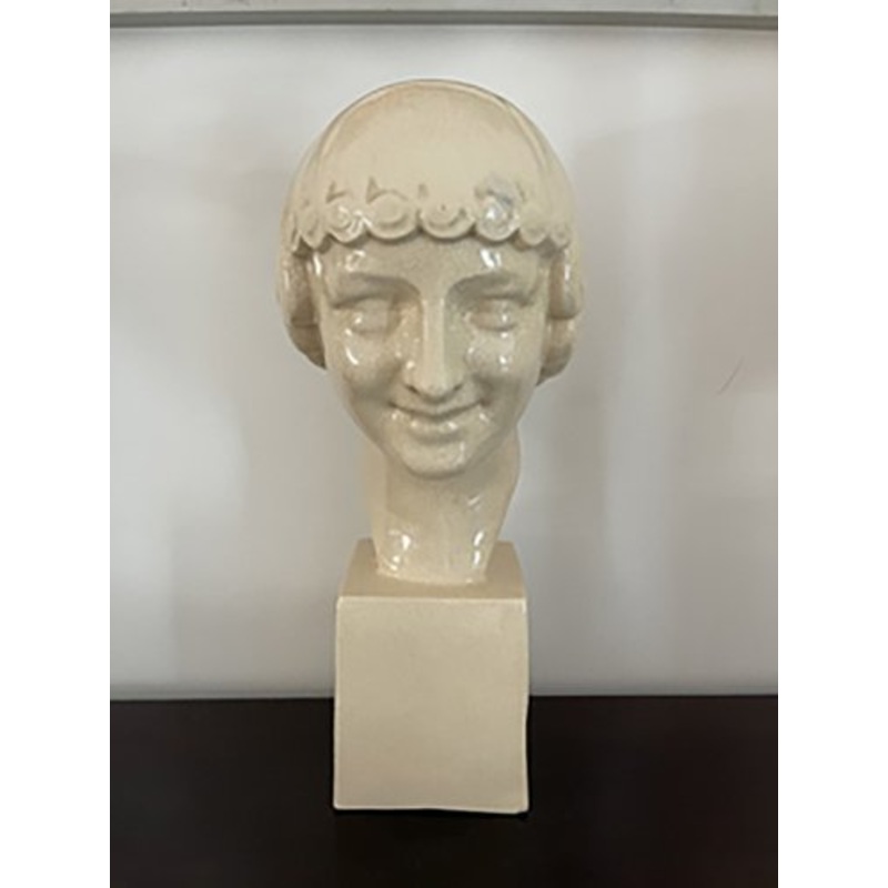 Art Deco Cracked Porcelain Adonis Sculpture by F.trinque for sale at Pamono