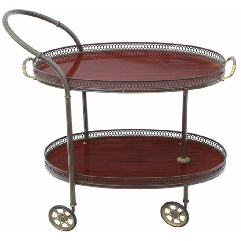 Art Deco Drinks Trolley in Mahogany, 1920s for sale at Pamono