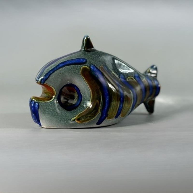 Brutalist Ceramic Fish Sculpture, 1970 for sale at Pamono