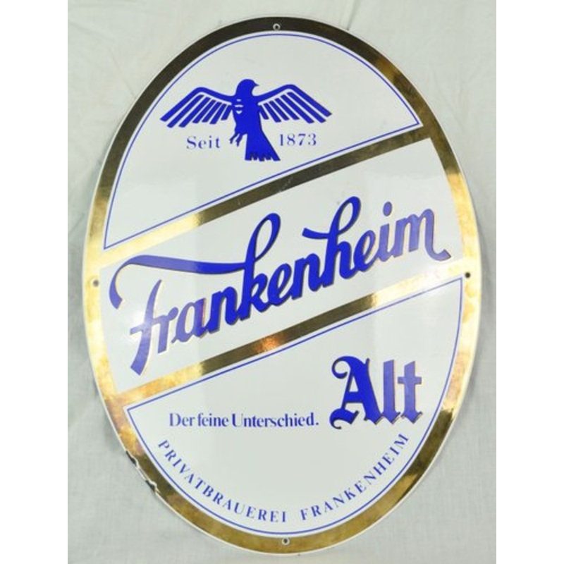 Enameled Metal Frankenheim Sign, 1960s for sale at Pamono