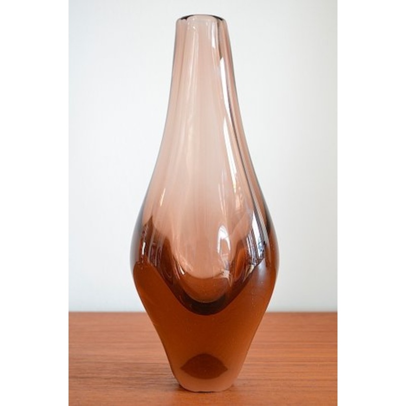 Glass Vase by Josef Cvrek for eleznobrodsk Sklo, 1960s for sale at Pamono