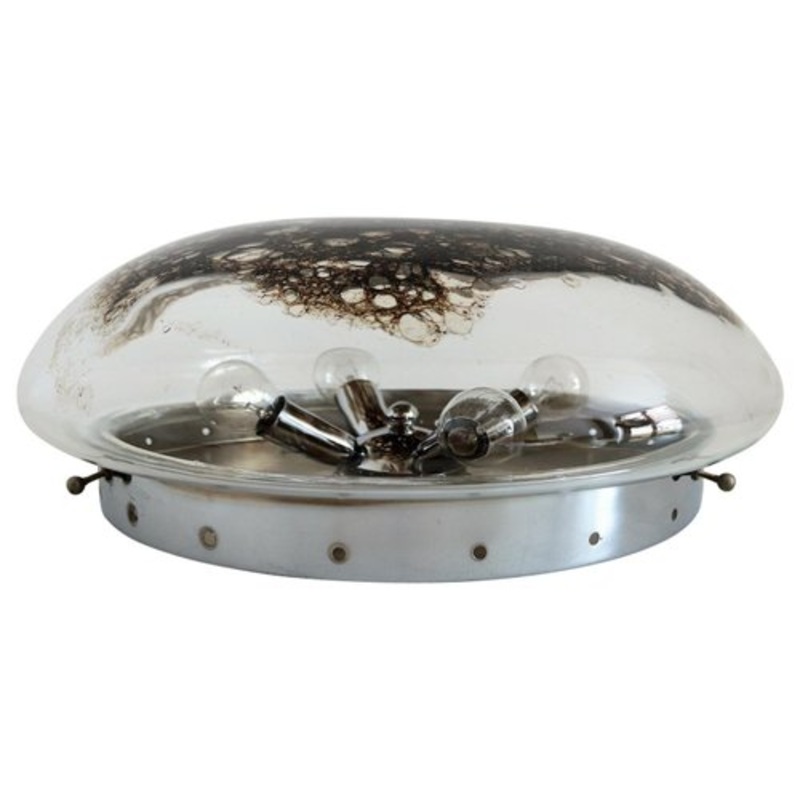 Italian Murano Bubble Glass Flush Mount from La Murrina, 1970s for sale at Pamono