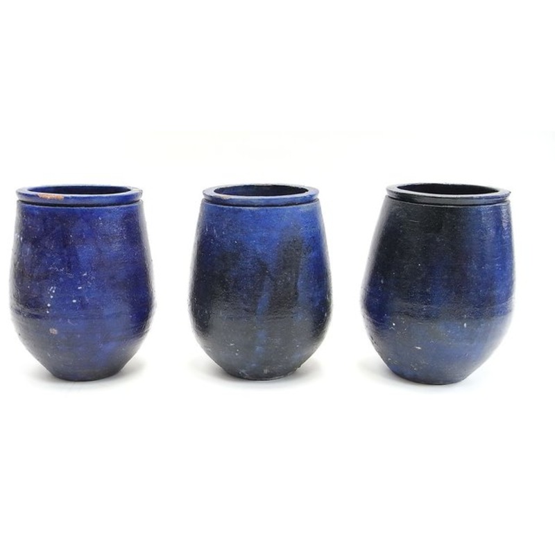 Majolica Yves Planters from Gunter Lambert, 1990s, Set of 3 for sale at Pamono