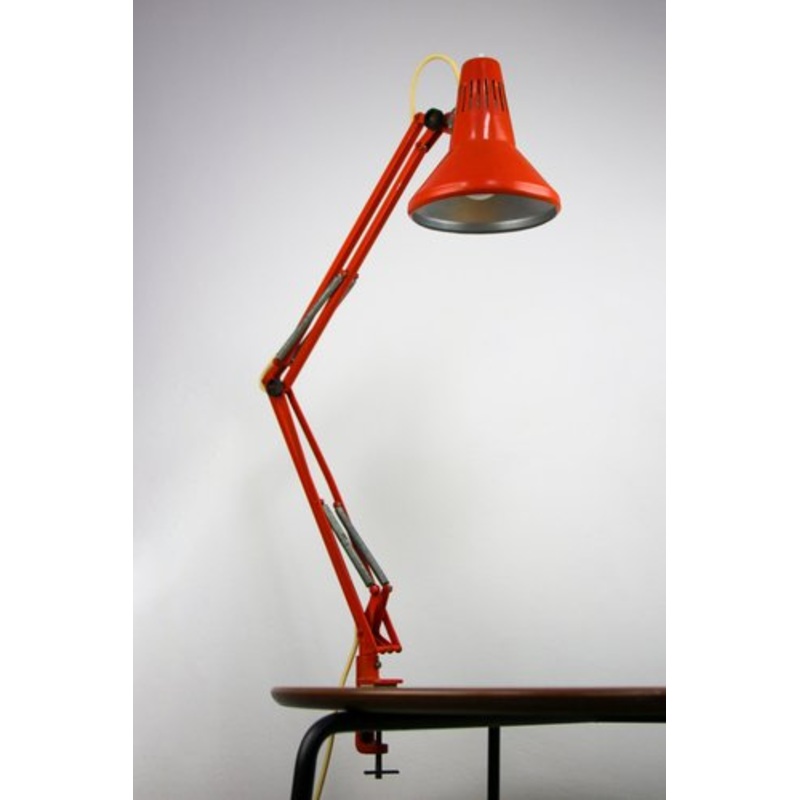 Orange Adjustable Achitect Table Lamp by Tep, 1970s for sale at Pamono-HGJ-1633923