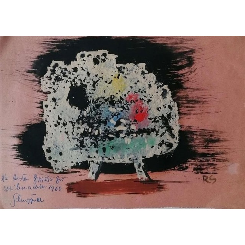 Robert Schuppner-Hamm – Composition – Original Mixed Media Artwork – 1960 for sale at Pamono