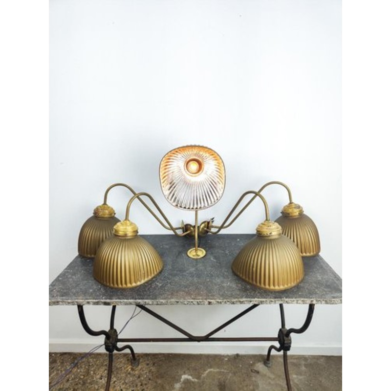 Run of Gold Mercury Glass Wall Sconces from Philips, 1920s for sale at Pamono