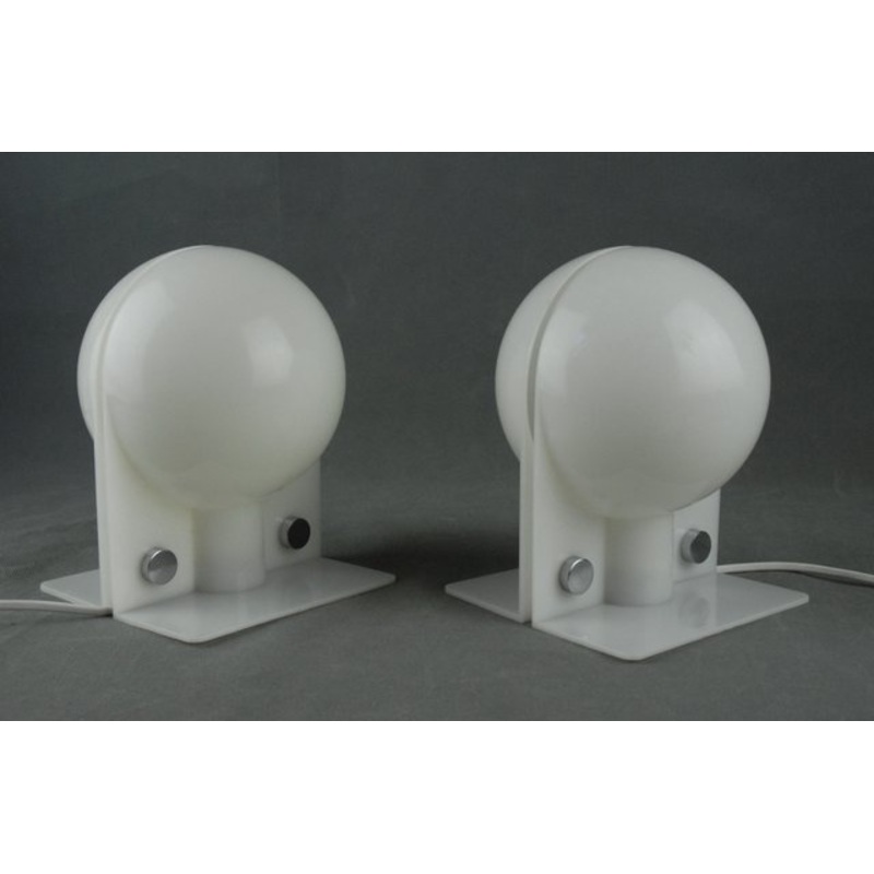 Sirio Lamps by Sergio Brazzoli & Emmano Lampa for Guzzini, Italy, Set of 2 for sale at Pamono