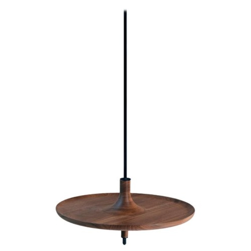 Toupy Walnut and Black Metal 38 Hanging Table by Mademoiselle Jo for sale at Pamono