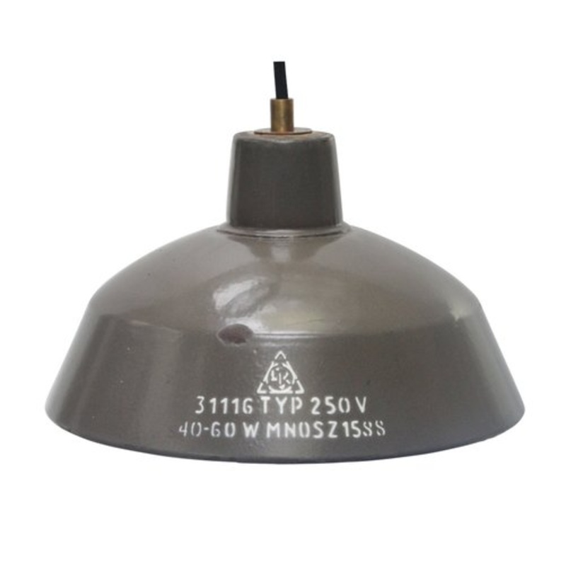 Vintage Industrial Brown Enamel Factory Pendant Lamp for sale at Pamono