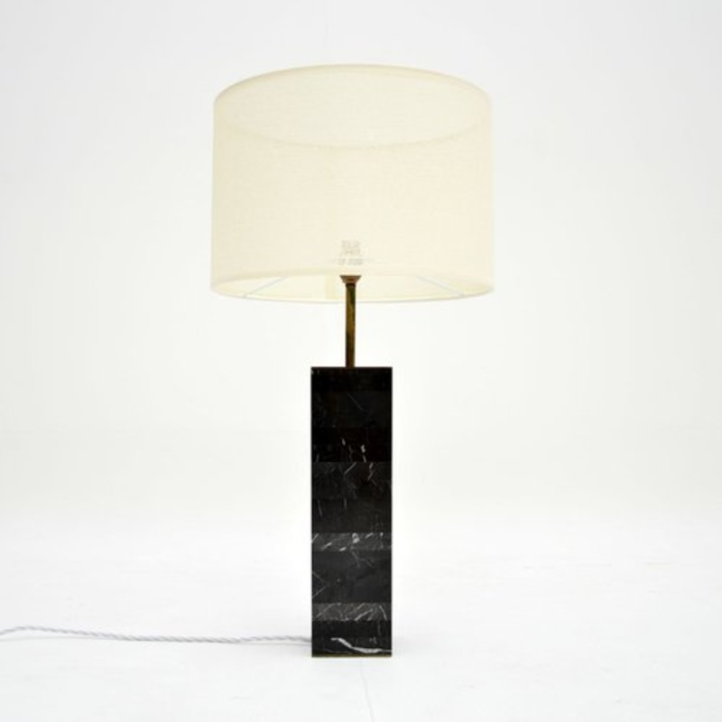 Vintage Layered Marble Table Lamp, 1970s for sale at Pamono