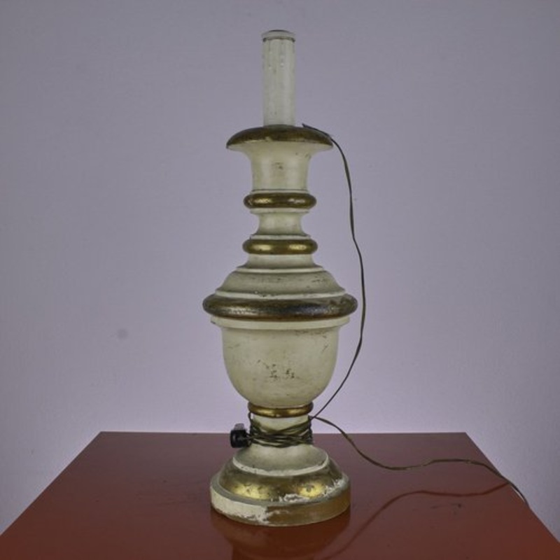 Wooden Table Lamp, 1800s for sale at Pamono