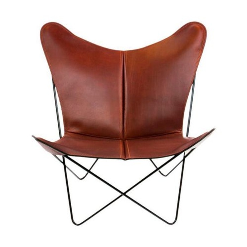 Cognac and Black Trifolium Chair by OxDenmarq for sale at Pamono