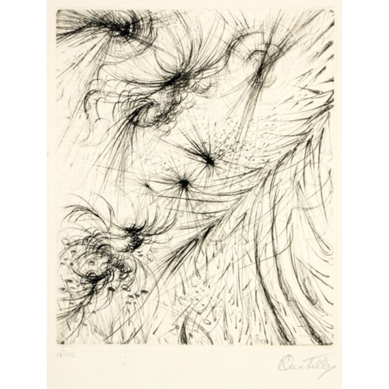 Cosmic Garden – Etching and Drypoint by R. Castello – 1964 1964 for sale at Pamono