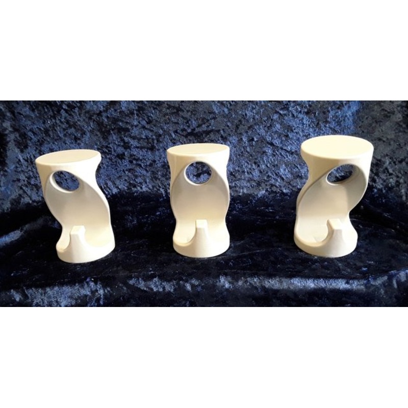 German Cloakroom Hooks in White Painted Metal from Schnbuch, 1970s, Set of 3 for sale at Pamono