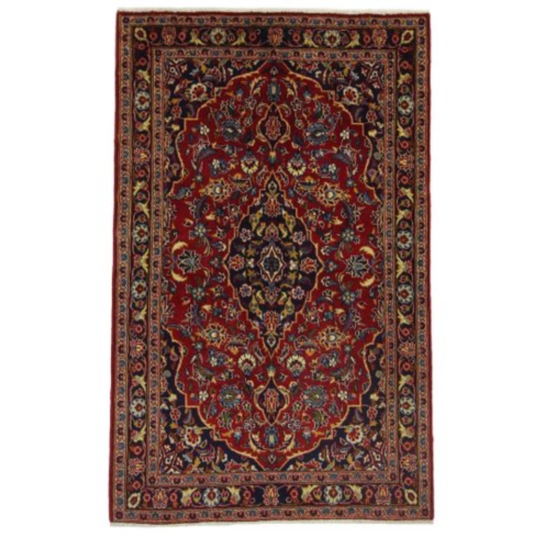 Hand-Knotted Middle Eastern Keshan Rug in Sheep’s Wool for sale at Pamono-SZS-2143408