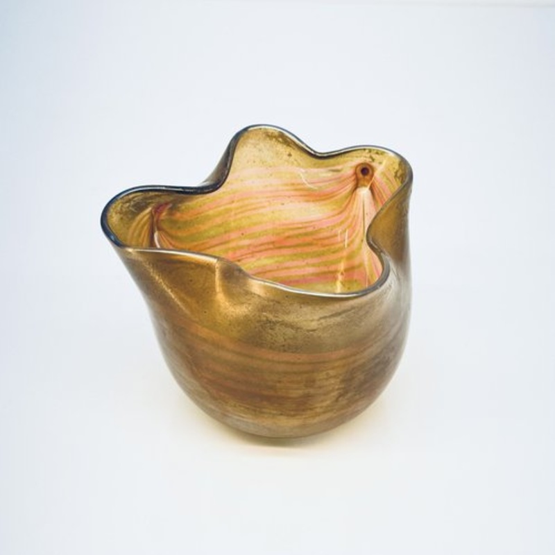 Handmade Glass Bowl by Helmut W. Hundstorfer, Austria, 1980s for sale at Pamono