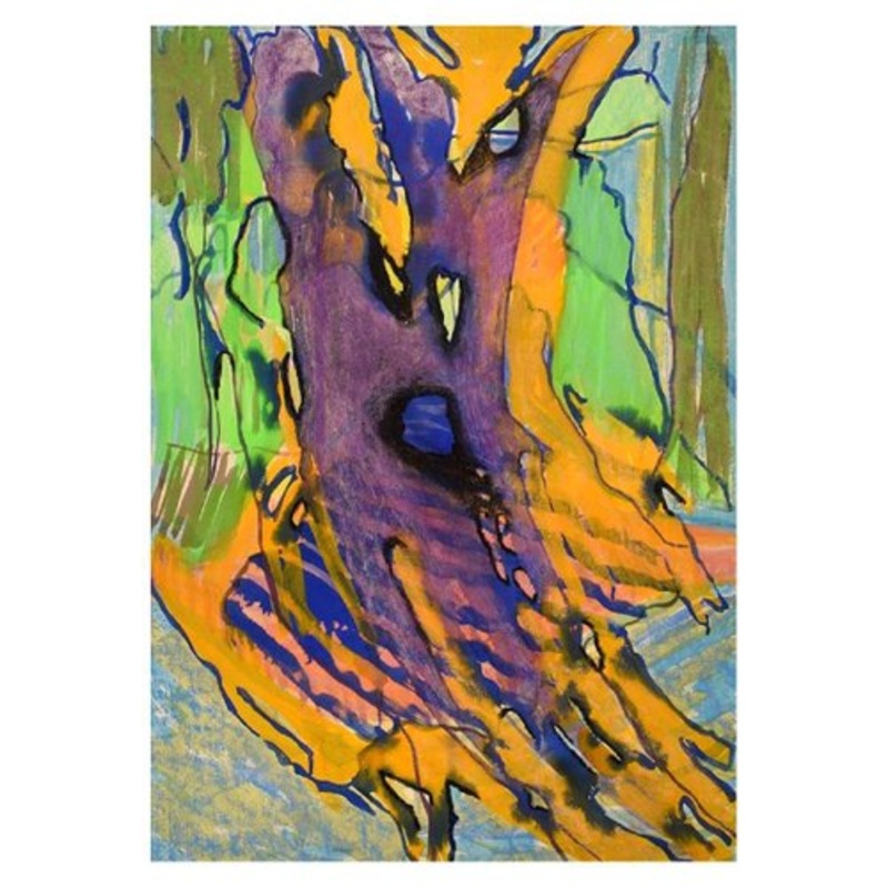 Ivy Lysdal, Abstract Modernist Gouache Painting On Cardboard for sale at Pamono-AR-890868