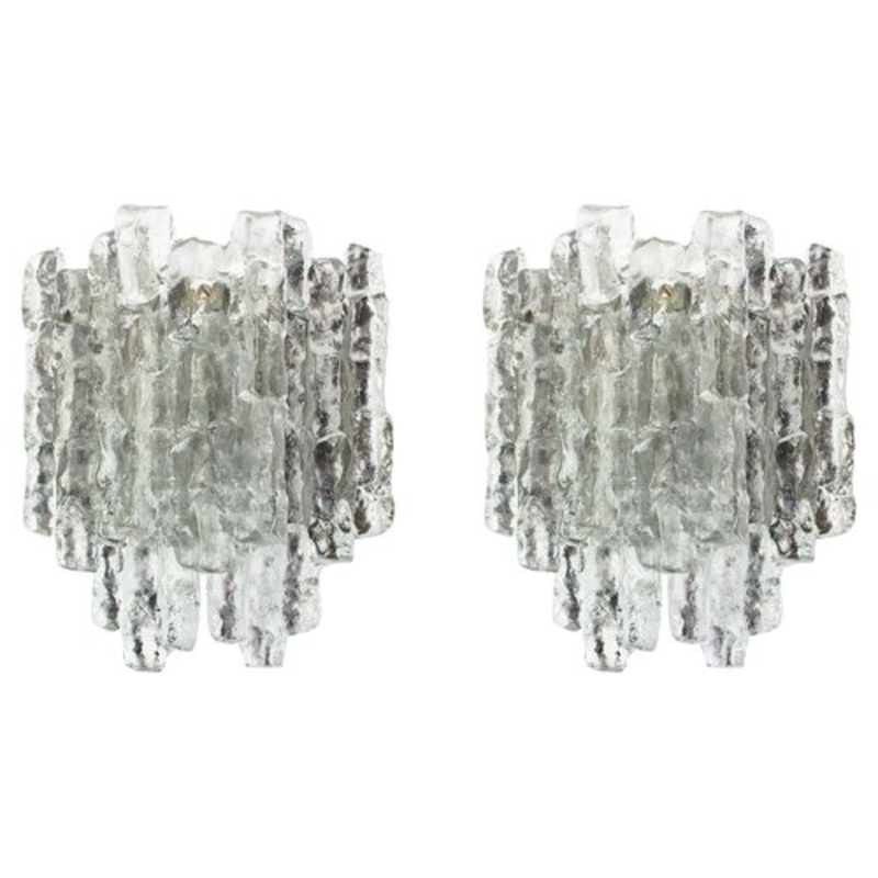 Large Murano Glass Wall Lights from Kalmar, Austria, 1960s for sale at Pamono