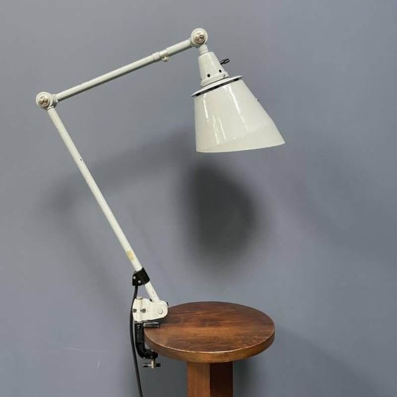 Light Gray Clamping Lamp from Midgard, 1950s for sale at Pamono