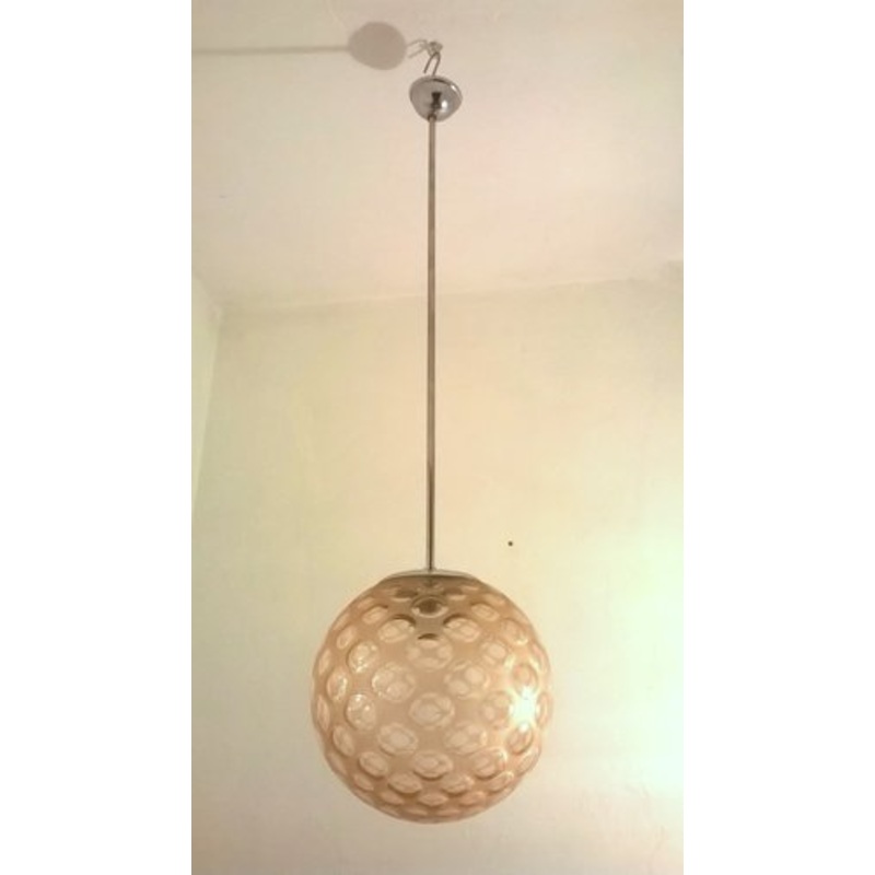 Pink Glass Pendant Lamp from Venini, 1930s for sale at Pamono